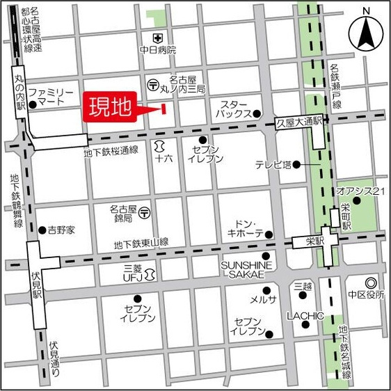 丸の内セントラルハイツの地図