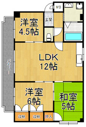 シェリール北園田の間取り