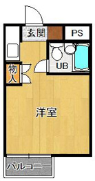 ハイツ甲東パート２の間取り