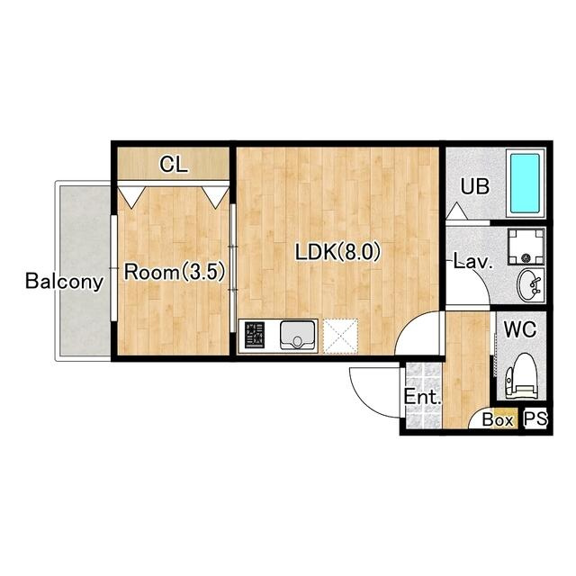 メゾンヤナギカゲの間取り