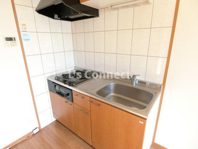 【キッチン】 | ラ・ヴィ | ２口ガスコンロのシステムキッチン。