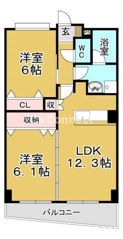 【間取り】 | レジェンダ泉中央