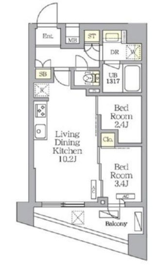 【間取り】 | ＮＯＧＡＴＡ　ＲＥＳＩＤＥＮＣＥ