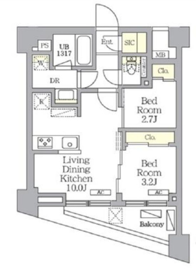 【間取り】 | ＮＯＧＡＴＡ　ＲＥＳＩＤＥＮＣＥ