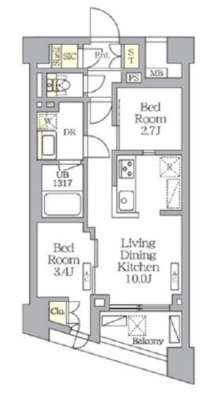 【間取り】 | ＮＯＧＡＴＡ　ＲＥＳＩＤＥＮＣＥ
