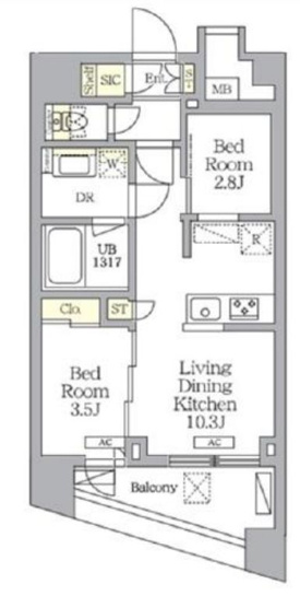 【間取り】 | ＮＯＧＡＴＡ　ＲＥＳＩＤＥＮＣＥ