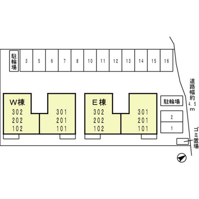 【区画図】 | クレールW棟
