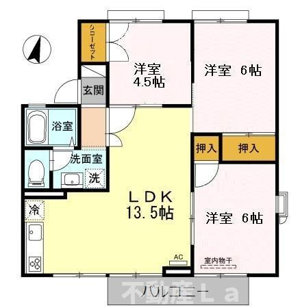 セジュールＨｉｒｏ　A棟の間取り