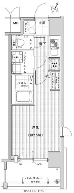 アドバンス西梅田Ⅱの間取り