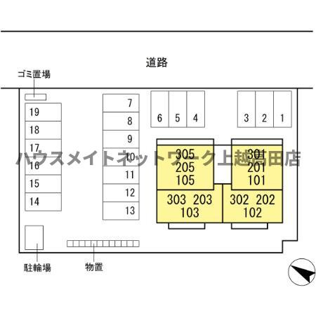 キャトル・セゾンの区画図|配置図