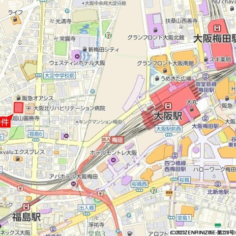 グランドメゾン新梅田タワーＴＨＥ　ＣＬＵＢ　ＲＥＳＩＤＥＮＣの地図
