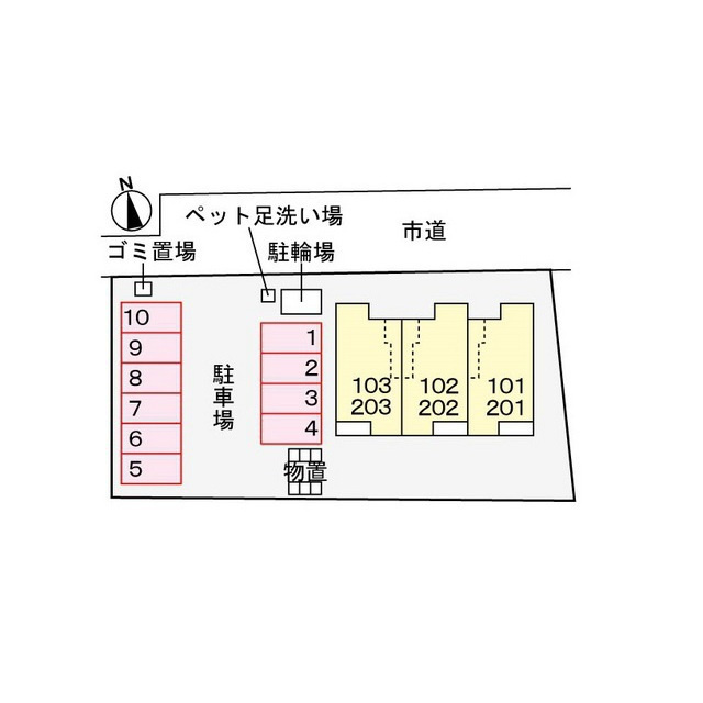 岐阜市琴塚３丁目のアパートの駐車場