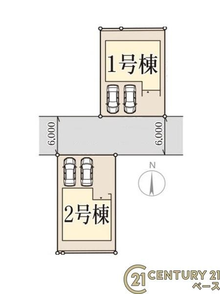 リーブルガーデン西之宮 ２号棟 ／新築一戸建の区画図|■こちらの物件は２号棟です！■