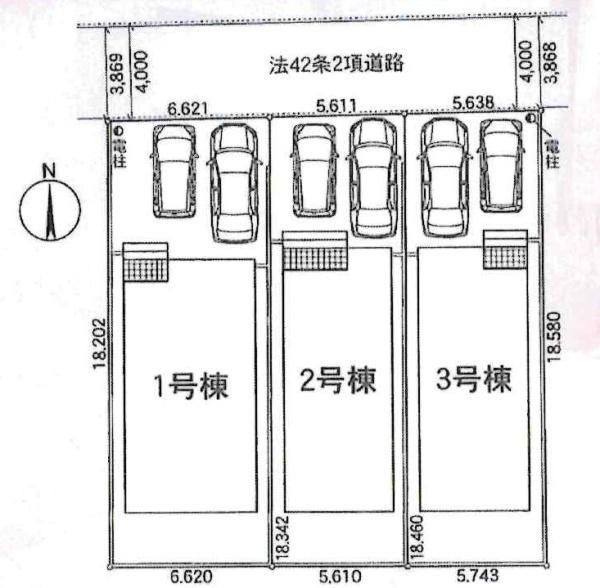 高浜市稗田町第7　全3棟・3号棟の区画図|3号棟です。