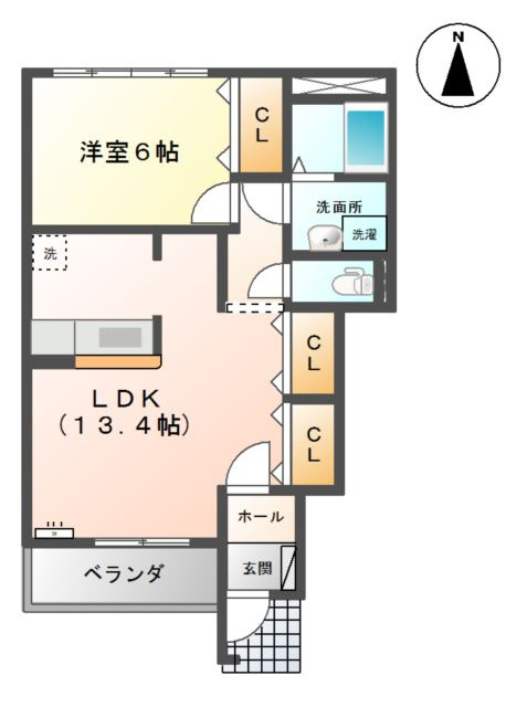 リバージュ中町の間取り