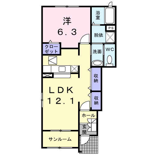 ル・クールＡの間取り