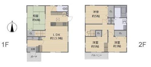 売中古戸建　沼津市大岡の間取り