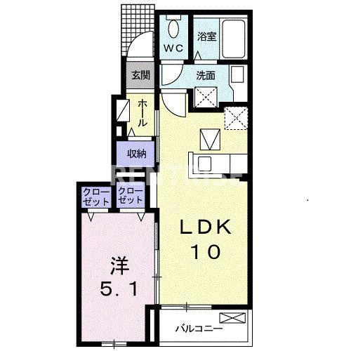 カームパインツリー２１　Ｂの間取り|間取図