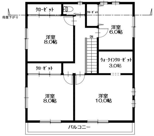 【参考プラン】 | 東久留米市金山町2丁目　売地　全2区画　B号区 | 2階　参考プラン間取図