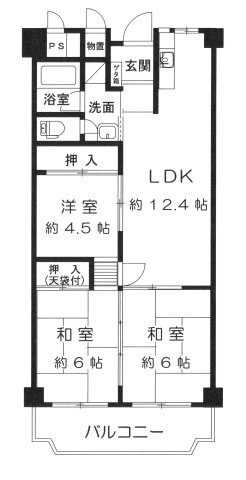 オリーブハイツ相川二号棟の間取り