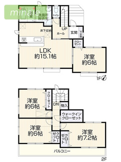 【間取り】 | 平日・土日も見学できます　WIC　再生住宅　芝山