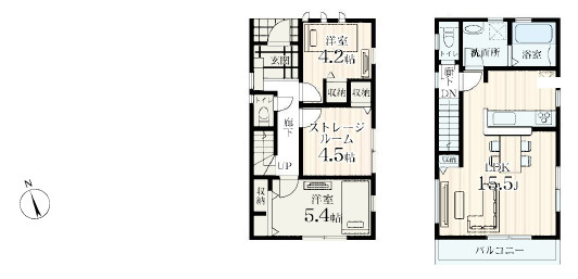 藤沢市高倉　新築戸建　全2棟１号棟の外観