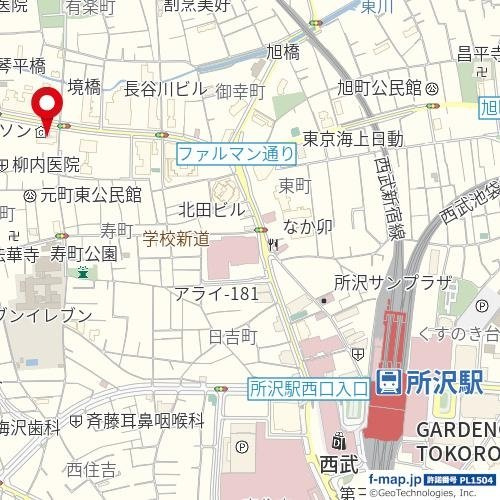 ライオンズプラザ所沢の地図