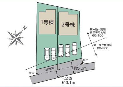 【区画図】 | 富士宮市小泉　新築戸建て　1号棟