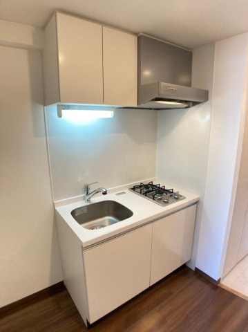 リッツ難波南Ⅱのキッチン|コンパクトなキッチンで掃除もラクラク