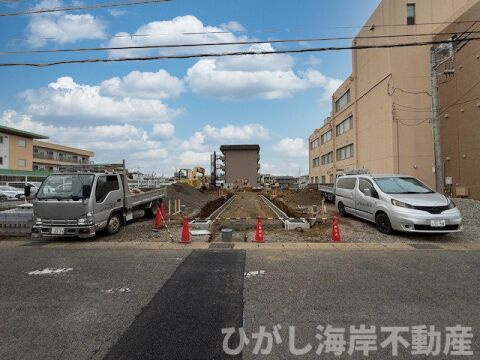 平塚市四之宮２丁目　売地　全７区画の外観|2月27日撮影　造成工事中　現地外観