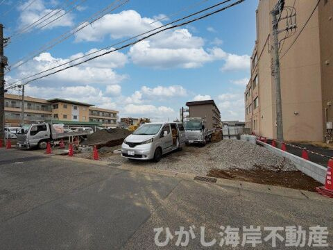 平塚市四之宮２丁目　売地　全７区画の外観|2月27日撮影　造成工事中　現地外観