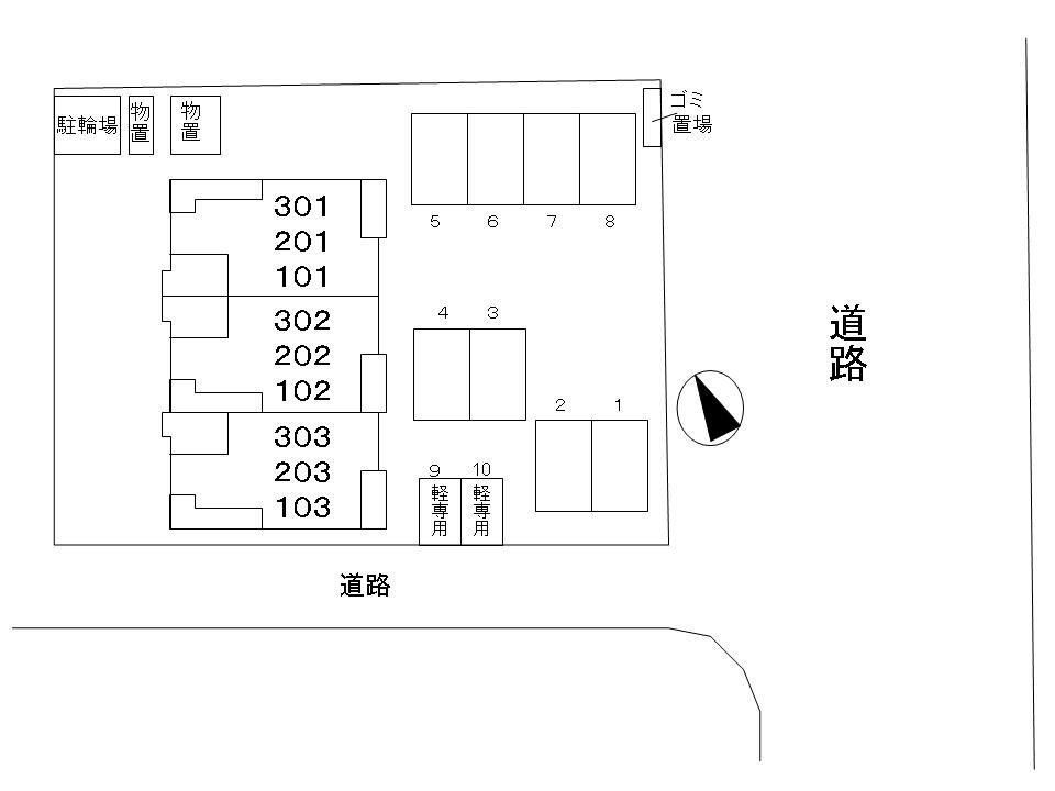 エレガントヴィエⅢの区画図