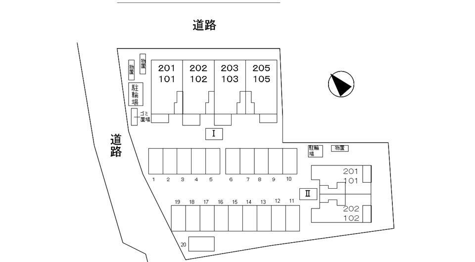 プリンセチア　Ⅱの区画図