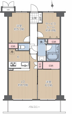 クレストコート北綾瀬Ⅱの間取り