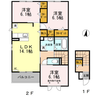 【間取り】 | クレール桜