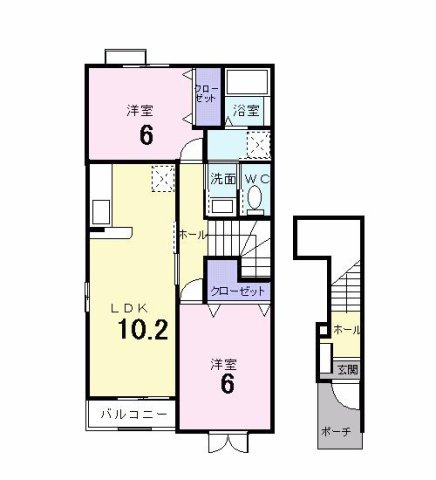 シャトーＫＩＮＫＩ　Ｃの間取り