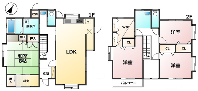【間取り】 | 大野城市白木原4丁目戸建