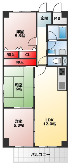 【間取り】 | リーヴァ三日市