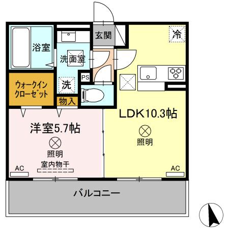 【間取り】 | カーサ八代 | 別部屋写真使用