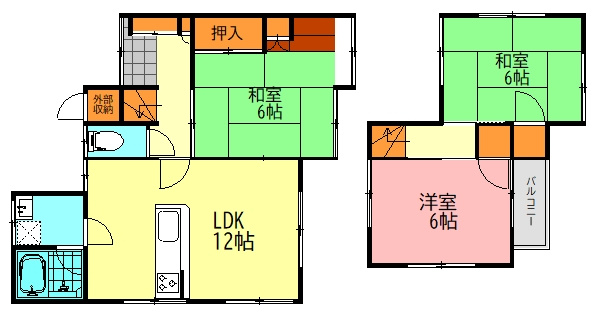 【間取り】 | 可部6丁目玉田戸建