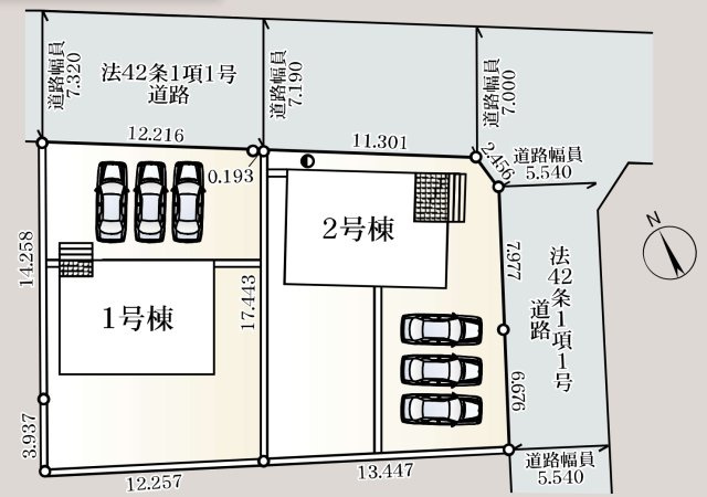 【区画図】 | 深谷市中瀬第1  クレイドルガーデン　新築戸建　全2棟　1号棟