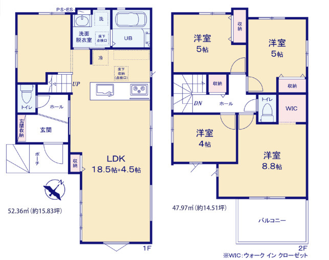 【間取り】 | 福岡市東区香椎駅東1丁目4期　1号棟（全1棟）【仲介手数料無料・0円】 | 平日、土日祝日もお好きな日時にご見学可能です。お気軽にお問合せ下さい。