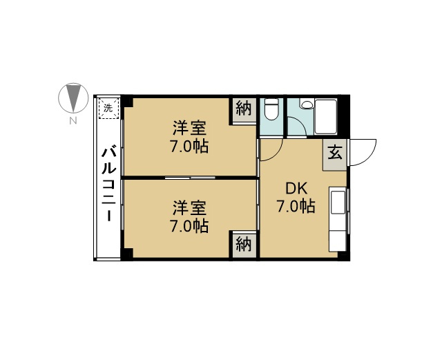 ハイツ千代の間取り