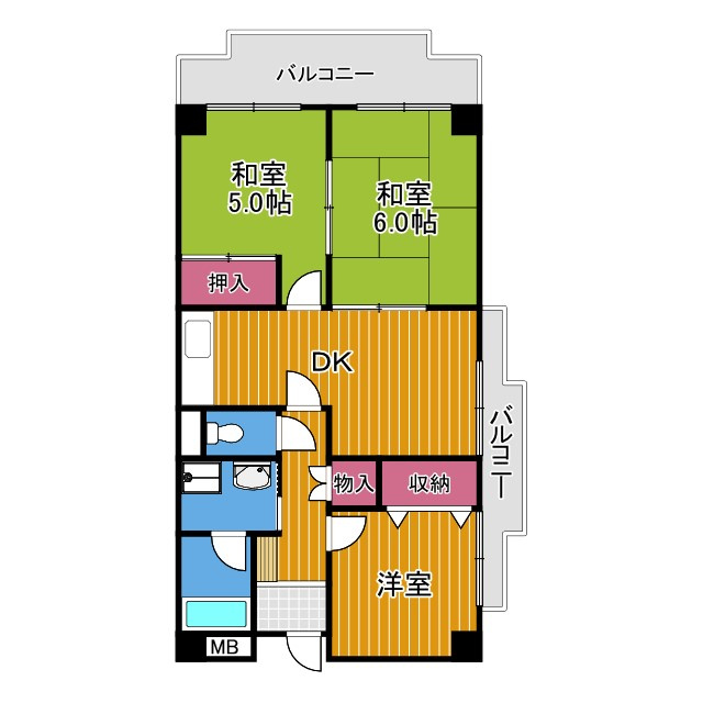 バルカン富田林の間取り