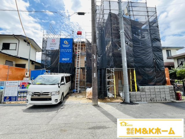 知多市南粕谷3丁目　全1棟の外観|R8.4.27撮影　上棟しました♪　並列駐車3台可能☆