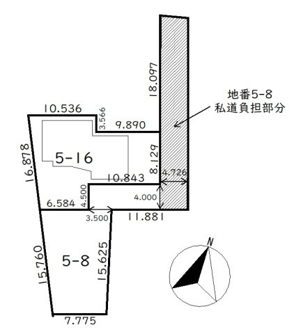 新釧路町　中古住宅の外観|地形図