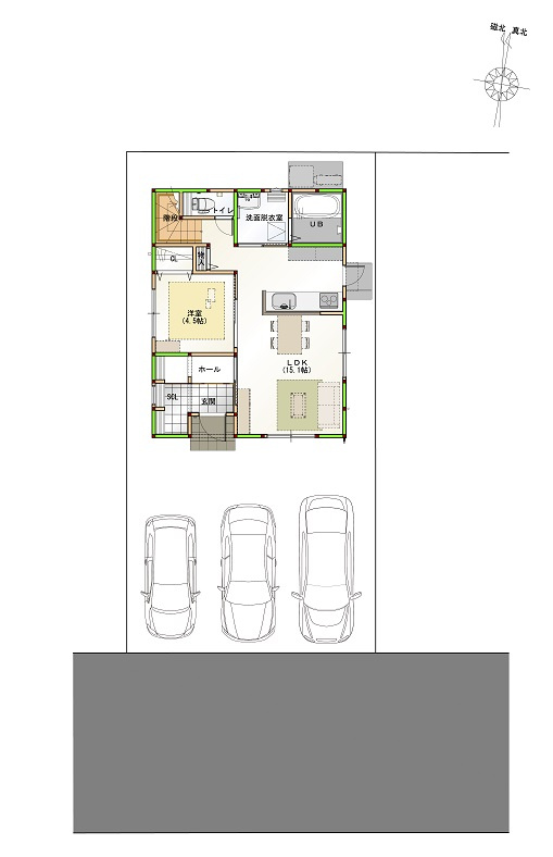 高知市鴨部 ⑧ 新築戸建ての区画図|⑧