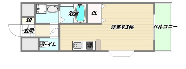 大阪市淀川区十三本町１丁目の賃貸マンションの間取り