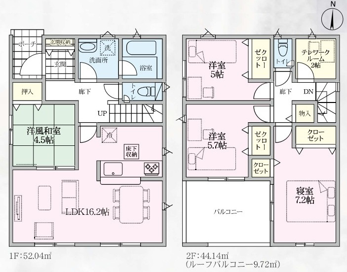 Cradle garden　行田市向町第2の間取り|図面と現況が異なる場合、現況を優先とします。