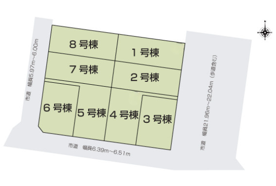 いろどりアイタウン浜松市中央区遠州浜2丁目　6号棟の区画図|6号棟です！